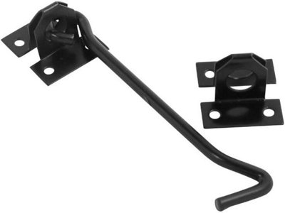 Wire Cabin Hook & EyeBlack For Shed Gate Door Latch Includes Screws200mm (8 Inch) from B&Q