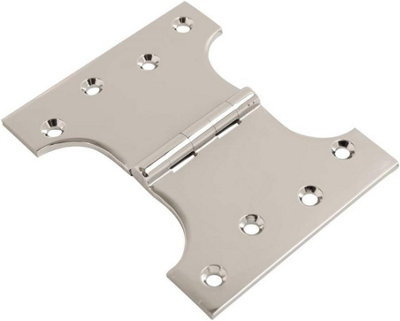 Dzina Heavy Duty Parliament HingePolished Chrome Garage Gate HingesDoor Hinges For Wooden And Internal Doors (5X3X4 Inches) from B&Q