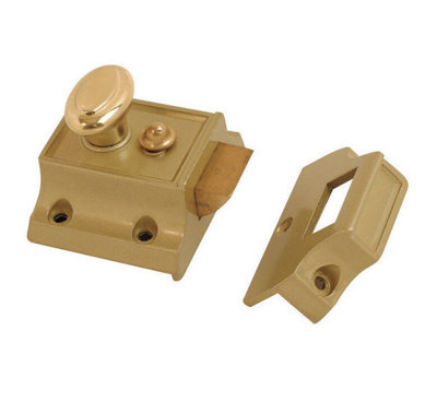 Traditional Nightlatch Narrow Style Front Door Lock Night Latch Rim Latch from B&Q