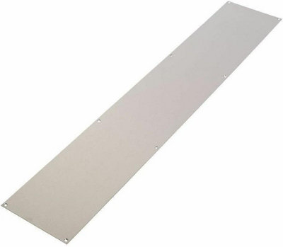 Dzina Kick Plate Satin Stainless Steel Finish Door Protection Includes Screws (300 X 90Mm (12 X 3.5 - Silver - Image 2