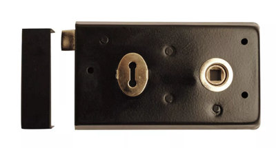  - 5.1/2" X 3" Black Rim Sashlock (Pack Of 1)