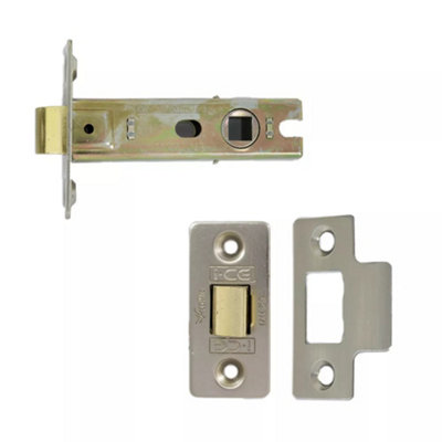 Dzina Tubular Latch Fire Rated Bolt Satin Nickel Plated75 mm from B&Q