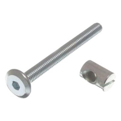 Furniture Cot Bed Bolt Allen Head With Barrel Nuts (12Zinc Plated100mm) from B&Q