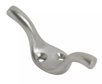 Cleat Hooks For Roman Corded Blinds Cleat Hook Figure Of 8 Hooks Cord HooksSatin Chrome Finish from B&Q