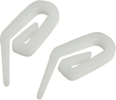 Fort Fasteners Nylon Curtain Tape Hooks Bulk Hardware (100 Hooks) from B&Q