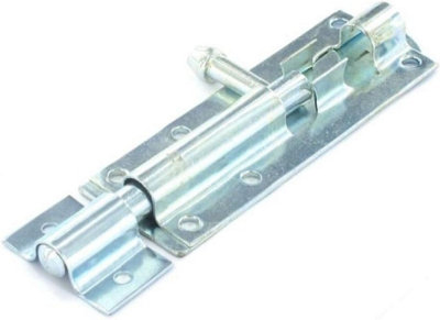 Securit Tower Straight Sliding Door Bolt In Galvanised Zinc Finish200mm (8") from B&Q