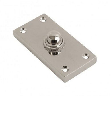 Dzina Victorian Bell Push 75mm X 36mm Chrome from B&Q