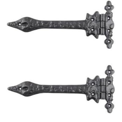 Heavy Duty Spear Hinge For Wooden Doors And GatesBlack Antique Front Door Hinge With Matching ScrewsPack Of 2 from B&Q