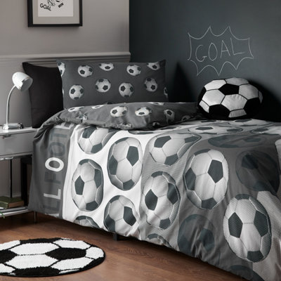 Rackhams Grey Football Reversible Duvet Cover Set - Single - Image 10