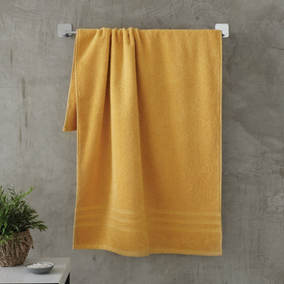 Catherine Lansfield Unisex Yellow Zero Twist 100% Cotton Towel In - Image 11