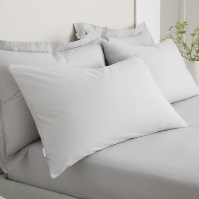 Bianca Fine Linens Pillowcases 200 Tc Cotton Percale Standard 50X75cm Pack Of 2 Pillow Cases With Envelope Closure Grey