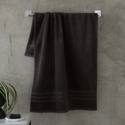 Catherine Lansfield Zero Twist Cotton 70x120cm Bath Towel Charcoal Grey - Image 11