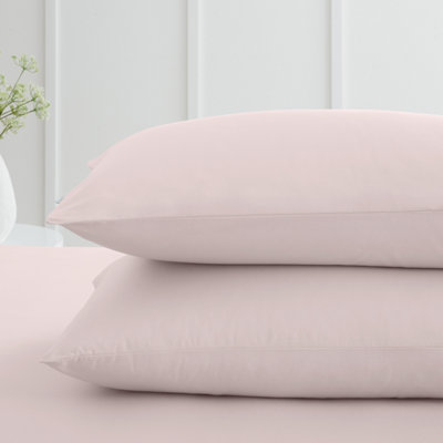 Rackhams Pink 400 Thread Count Cotton Sateen Standard Pillowcase Pair - 50X75cm (X2) - Image 9