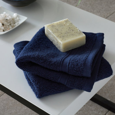 Julian Charles Blue Catherine Lansfield Zero Twist Navy Cotton Towels - 2Pk Face Cloth - Image 11