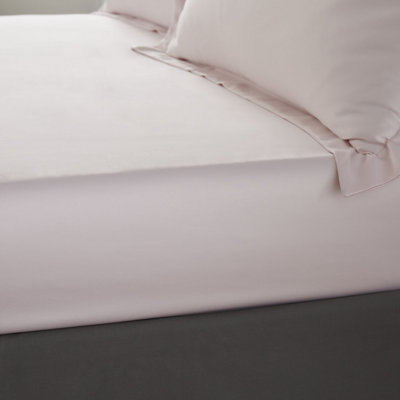 Catherine Lansfield Silky Soft Satin Single Fitted Sheet Blush - Image 9
