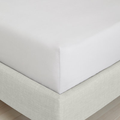 Bianca Fine Linens Bedroom 200 Thread Count Cotton Percale Fitted Sheet 32Cm Depth Grey