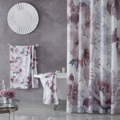Catherine Lansfield  Dramatic Floral Shower Curtain - Blush Pink - 180x180cm - Image 7