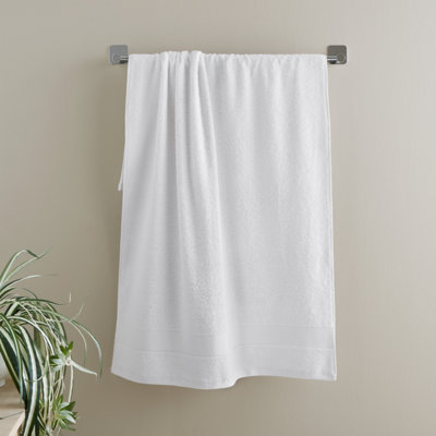 Catherine Lansfield Anti-Bacterial Cotton 50X85Cm Hand Towel White from B&Q