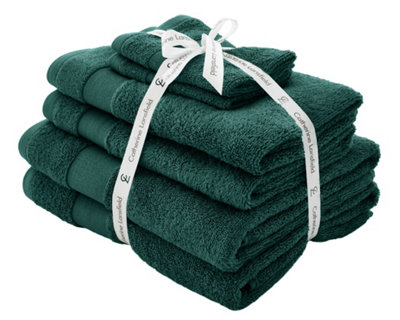 Catherine Lansfield Forest Grn Anti Bacterial Towel Range - Image 6