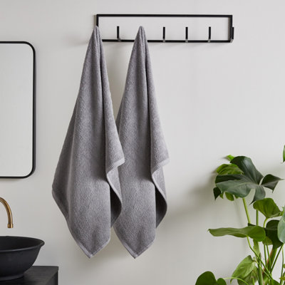 Catherine Lansfield Quick Dry Cotton Bath Sheet Pair Grey - Image 12