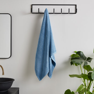 Catherine Lansfield Quick Dry Cotton Bath Sheet Blue - Image 10