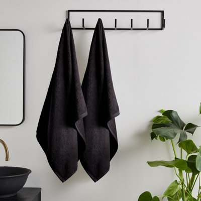 Catherine Lansfield (Black) Quick Dry 100% Cotton Bath Sheet, 2 Pack - Image 12