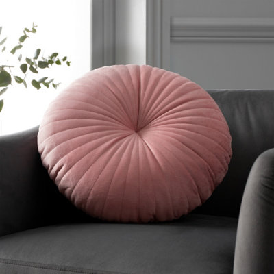 Catherine Lansfield Round Cushion Soft Touch 40X40Cm Cushion Pink from B&Q