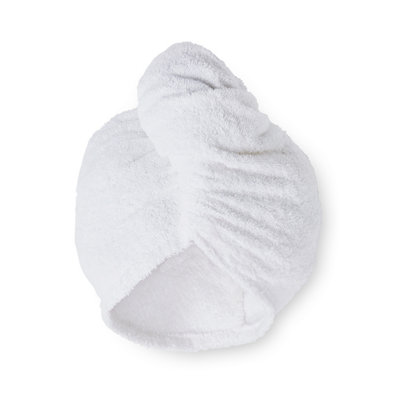 Catherine Lansfield White Quick Dry Plain Turbie Head Towel
