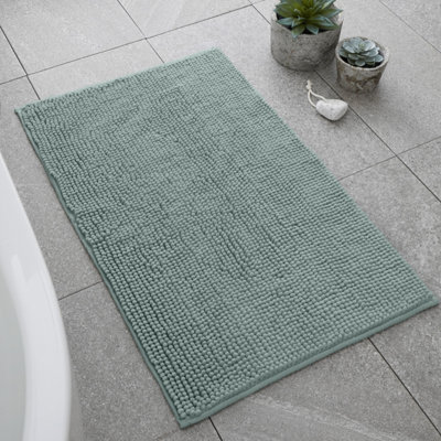 B&Q -  Bathroom Bobble Bath Mat Sage Green
