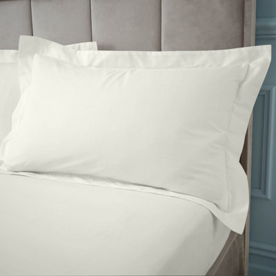 Bianca Fine Linens 180 Thread Count Egyptian Cotton Oxford 50x75cm + border Pillow case with envelope closure Cream - Image 8