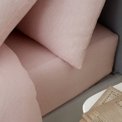 Catherine Lansfield Brushed Cotton Fitted Sheet Pink from B&Q