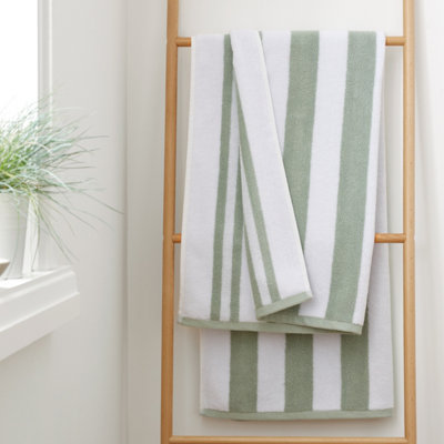 Bianca Fine Linens Reversible Stripe Cotton Jacquard Hand Towel  Sage - La Redoute - Image 5