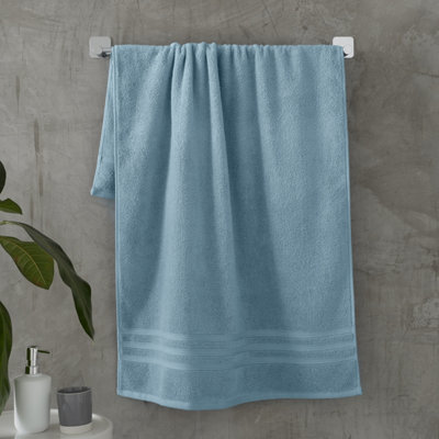 Catherine Lansfield  Zero-Twist Cotton Towel - Blue - Hand Towel - Image 10