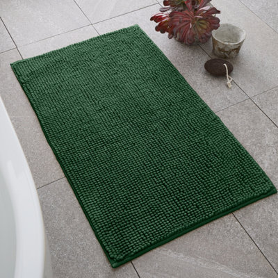 Catherine Lansfield Unisex Dark Green Bobble Bathmat - Image 13