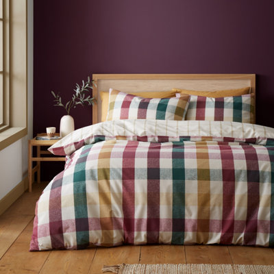 Catherine Lansfield Autumn Check Duvet Set - Image 16