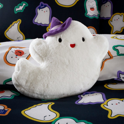 B&Q -  Halloween Ghosts 3D Shaped Cushion White