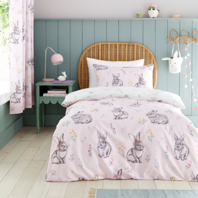 Bunny Tails Ditsy Flowers Reversible Duvet Cover Set - Image 10