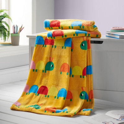 B&Q -  Kids Curious Caterpillar Cosy Fleece 150X200 Cm Blanket Throw Bright - Image 5