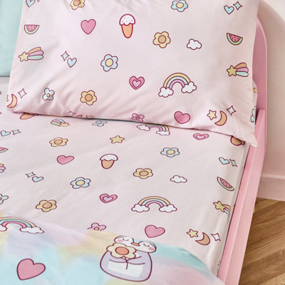 Catherine Lansfield Kids Forever Together Fitted Sheet Pastel from B&Q