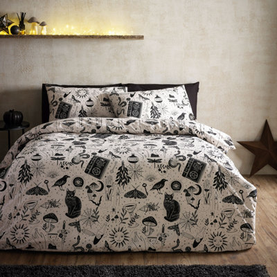 Catherine Lansfield Black,Natural Witchcraft Duvet Set - Image 14