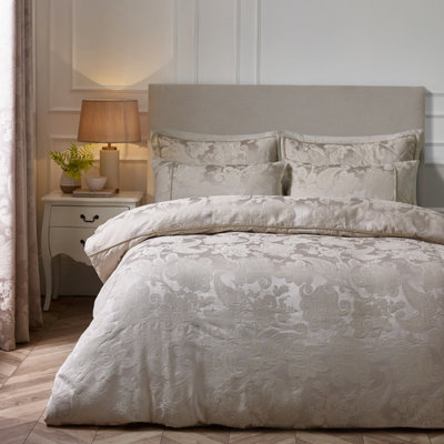 Catherine Lansfield Opulent Jacquard Duvet Cover King Quilt Bedding Linen Set - Image 9