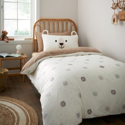 Rackhams Cosy Bear So Soft Duvet Cover Set Natural - Single - Natural - Image 12