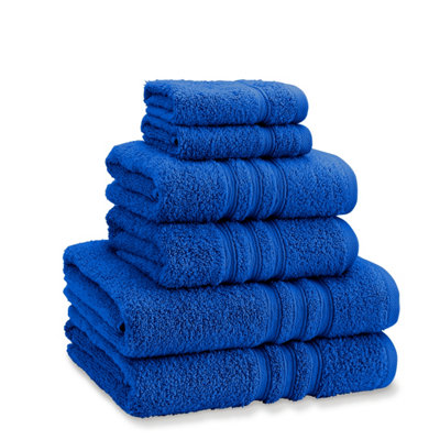 Catherine Lansfield Zero Twist Cotton 6 Piece Towel Bale Set Cobalt Blue - Image 8