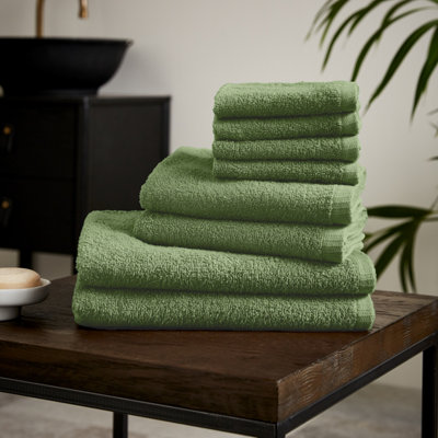 Quick Dry Cotton 8 Piece Towel Set - Image 12