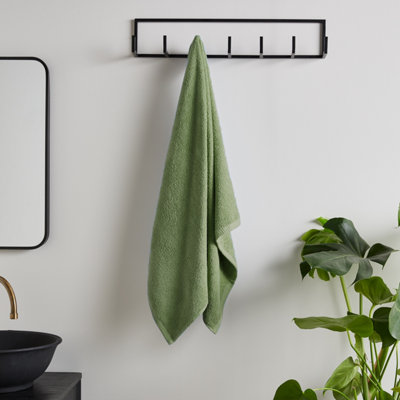 Catherine Lansfield Quick Dry 100% Cotton Towel in Green | Size: Hand Towel - Image 9