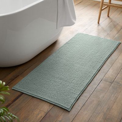 B&Q -  Bobble Bath Runner Sage Green