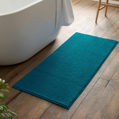 Catherine Lansfield Unisex Teal 'Bobble' Bath Runner In - Image 10