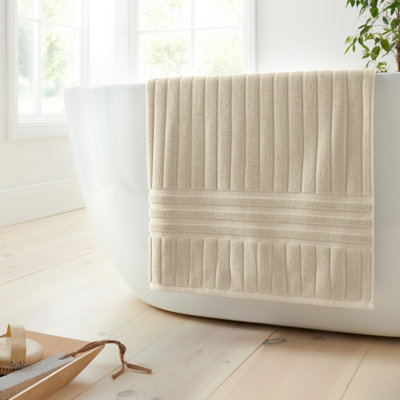 Bianca Hotel Cotton 70X127cm Bath Towel Natural B&Q