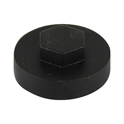 Timco Hex Cover Cap 16mm Black Pack Of 1000 from B&Q