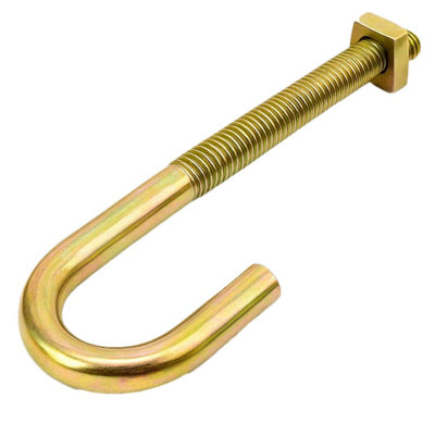 Taskar M6 J Hook Bolts With Square Nuts Zinc Plated 100 Pack from B&Q
